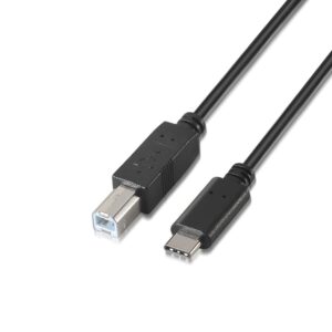 Cabo USB B Macho - USB C Macho 2.0 (2 mts) - AISENS