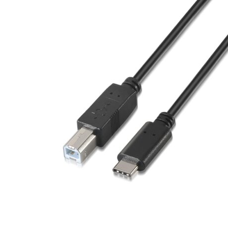 Cabo USB B Macho - USB C Macho 2.0 (2 mts) - AISENS