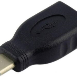 Adaptador USB C Macho - USB A 3.1 Femea (Preto) - AISENS