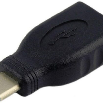Adaptador USB C Macho - USB A 3.1 Femea (Preto) - AISENS