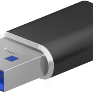 Mini Adaptador USB-C F?mea - USB 3.2 Gen2 / USB 2.0 3A Macho (Preto) - AISENS