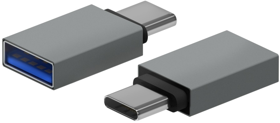Adaptador USB C Macho - USB 3.2 Fêmea (Cinza) - AISENS