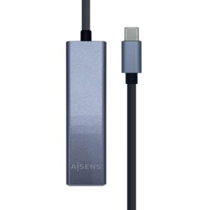 Hub USB-C - (3x USB 3.2 + 1 RJ-45) Cinzento - AISENS