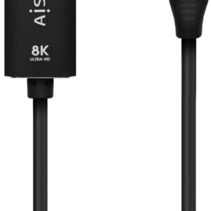 Cabo Conversor USB-C Macho - Displayport 8K Macho Preto (80cm) - AISENS