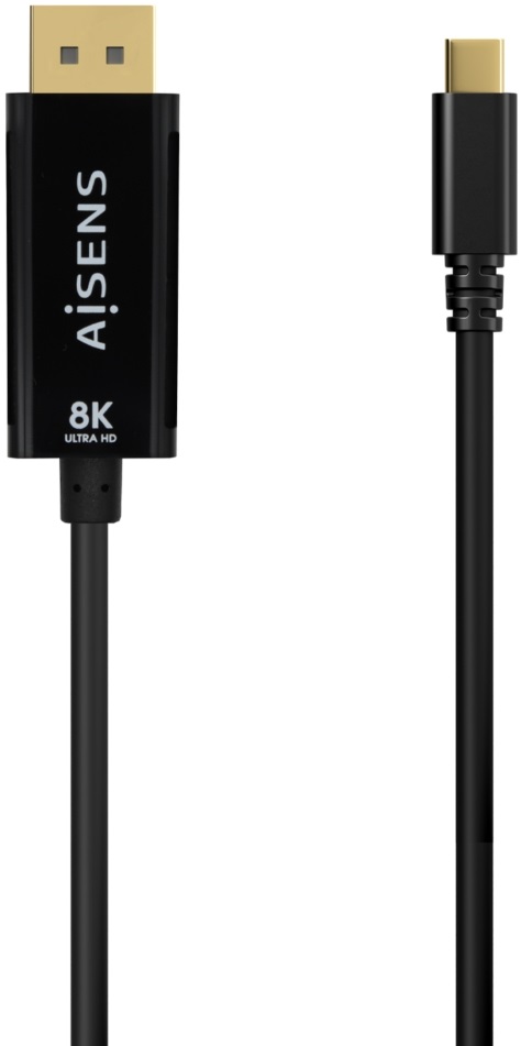 Cabo Conversor USB-C Macho - Displayport 8K Macho Preto (1,8 mts) - AISENS
