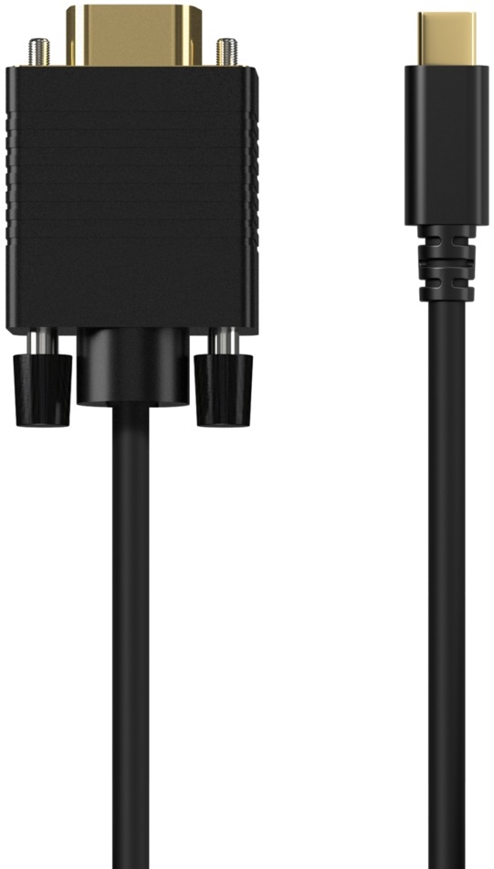 Cabo Conversor USB-C Macho p/ VGA Macho Preto (80cm) - AISENS