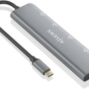 Hub USB-C 3.2 Gen1 5G (1xUSB-C PD100W + 1x USB-C 5G + 3x USB-A 5G) 15cm - AISENS