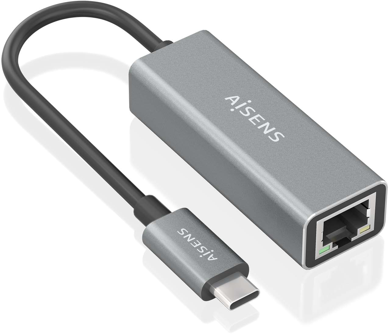 Placa de Rede USB C Gigabit 15cm (Cinza) - AISENS