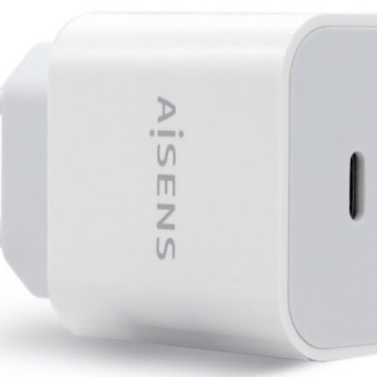 Carregador USB-C PD3.0 20W (Branco) - AISENS