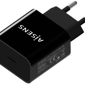 Carregador USB-C PD3.0 20W (Preto) - AISENS