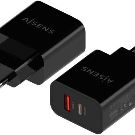 Adaptador de Energia USB-C / USB-A 20W (Preto) - AISENS