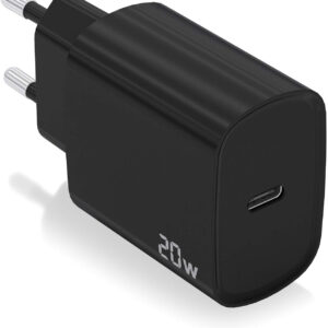Carregador USB-C PD3.0 20W (Preto) - AISENS