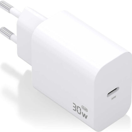 Carregador GaN USB-C 30W PD3.0 (Branco) - AISENS