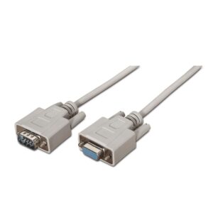 Cabo RS232 DB9 Macho - F?mea Beige (1,8 mts) - AISENS