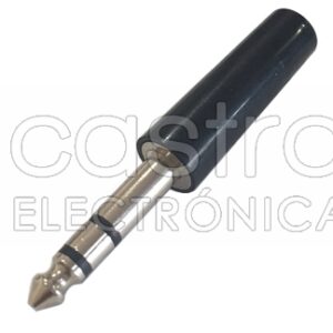 Ficha Jack 6,3mm Macho Stereo Plástico