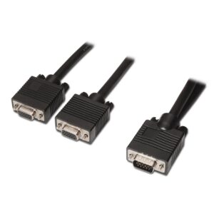 Cabo de V?deo VGA Macho - 2x SVGA F?mea (45cm) - AISENS