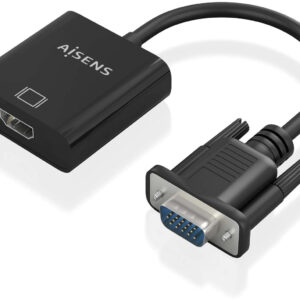 Cabo Conversor SVGA+Áudio p/ HDMI Preto (0,20mts) - AISENS