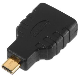 Adaptador Micro HDMI Macho - HDMI Fêmea (Preto) - AISENS