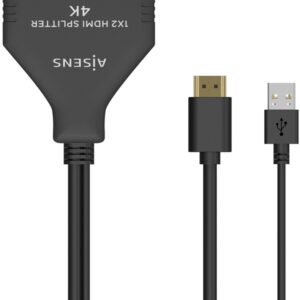 Duplicador Splitter HDMI 4K 30Hz c/ Cabo Alimentação USB (30cm) - AISENS