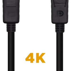 Cabo Displayport V1.2 Macho - Macho 4K 60Hz (1 metro) - AISENS