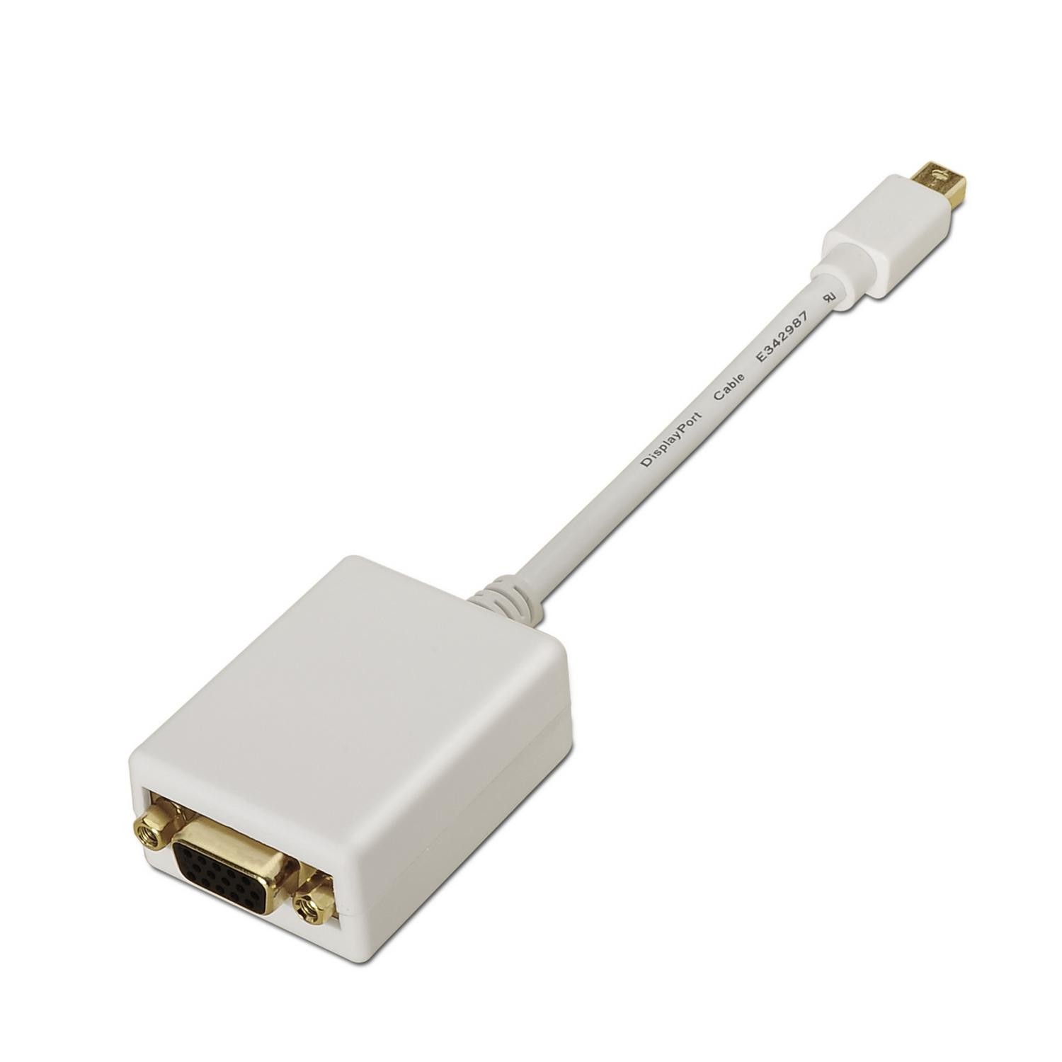 Adaptador Mini DisplayPort Macho - VGA Fêmea (Branco) - AISENS