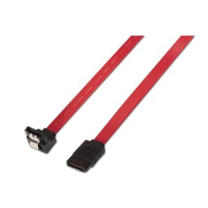 Cabo Sata 7 Pin 50CM 90º (Preto/Vermelho) - AISENS