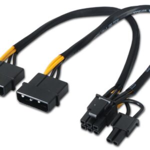 Cabo de Alimentação PCI-E - 2x Molex Macho (20cm) - AISENS