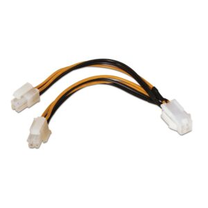 Cabo de Alimentação 2x 4-pin PWM Macho - 4-pin ATX12V Macho 15cm - AISENS