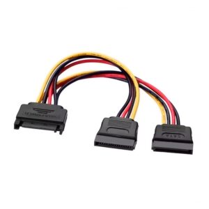 Cabo Sata 15 Pin Macho - 2x Sata 15 Pin Fêmea (20cm) - AISENS