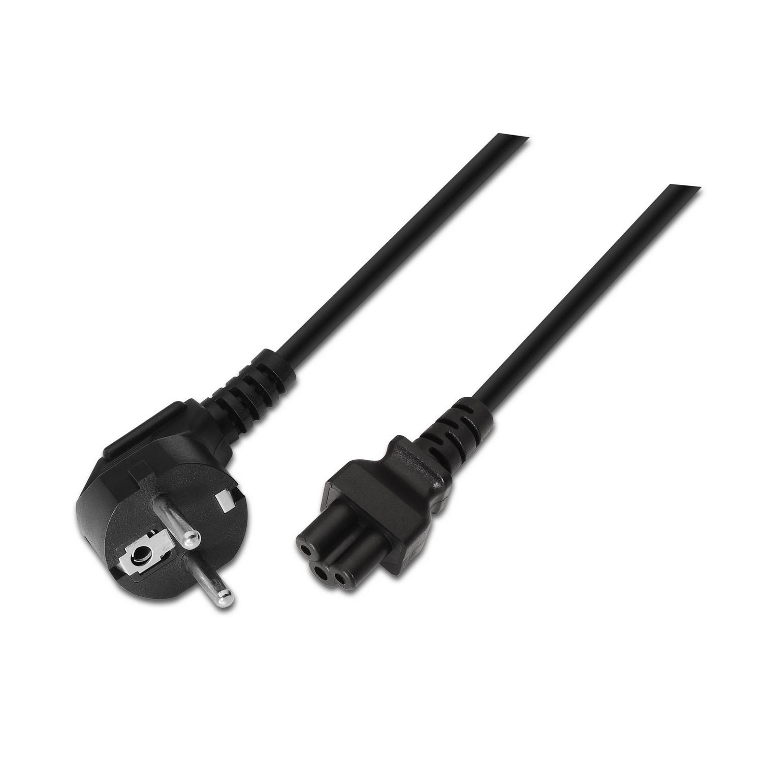 Cabo de Alimentação CEE7/7 Macho - C5 Macho (1,5 mts) - AISENS