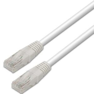 Cabo de Rede RJ45 Cat5e UTP Branco (1 metro) - AISENS