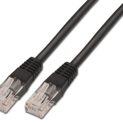 Cabo de Rede RJ45 Cat6 UTP Preto (1 metro) - AISENS