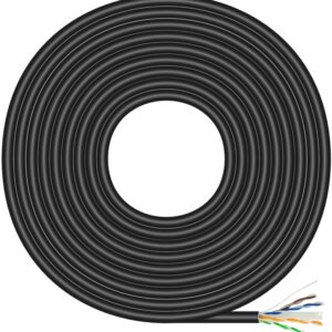 Bobine Cabo de Rede RJ45 Cat.6 Rígido UTP CCA AWG23 Preto (100 mts) - AISENS