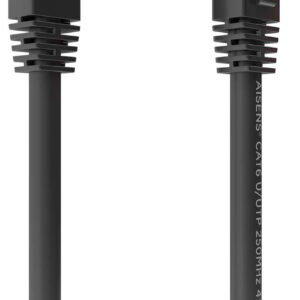 Cabo de Rede Cat.6 RJ45 UTP AWG26 CCA Preto (4mts) - AISENS