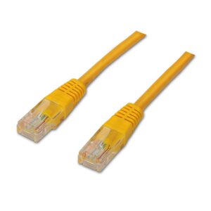 Cabo de Rede RJ45 Cat6 U/UTP Amarelo (1 metro) - AISENS