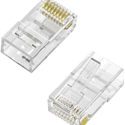 Pack 100x Fichas RJ45 8 Fios CAT.6 AWG24 - AISENS