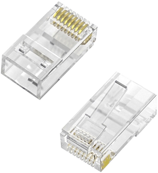 Pack 100x Fichas RJ45 8 Fios CAT.6 AWG24 - AISENS