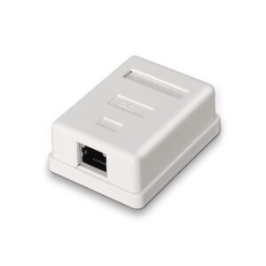 Caixa p/ Tomada RJ45 c/ 1 Conector FTP Cat6 (Branco) - AISENS