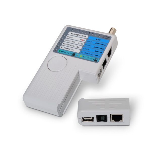 Testador de Cabo de Rede Profissional (RJ11/RJ12/RJ45) - AISENS