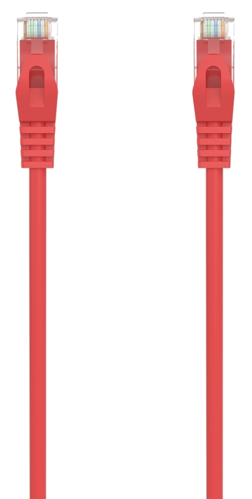 Cabo de Rede RJ45 Cat6a UTP AWG24 Vermelho (30cm) - AISENS