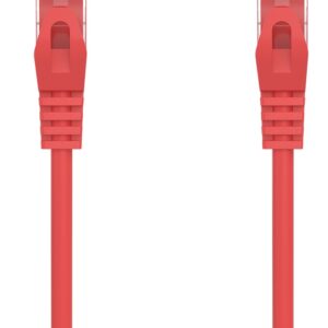 Cabo de Rede RJ45 Cat6a U/UTP (UTP) Vermelho (1 metro) - AISENS