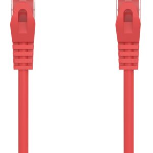 Cabo de Rede RJ45 Cat6a U/UTP (UTP) Vermelho (1,5 metros) - AISENS