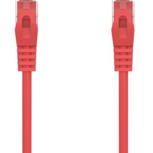 Cabo de Rede Cat6a U/UTP (UTP) Vermelho (3 metros) - AISENS