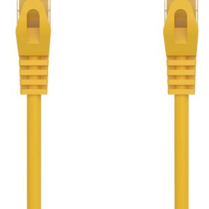 Cabo de Rede RJ45 Cat6a U/UTP (UTP) Amarelo (30 cm) - AISENS