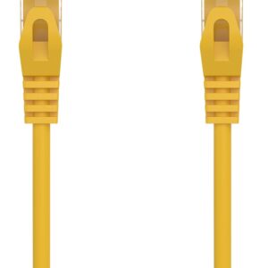 Cabo de Rede RJ45 Cat6a U/UTP Amarelo (1 metro) - AISENS