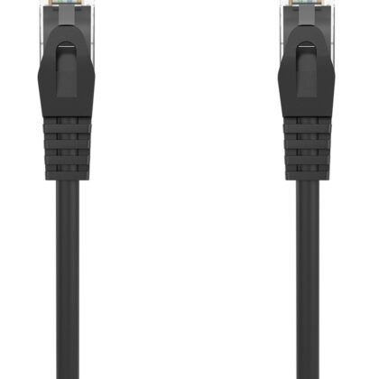 Cabo de Rede RJ45 Cat6a U/UTP (UTP) Preto (25 cm) - AISENS