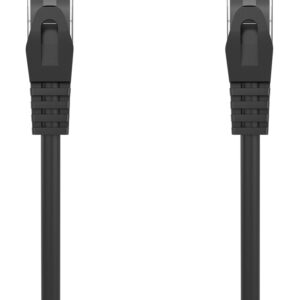 Cabo de Rede RJ45 Cat6a U/UTP (UTP) Preto (30 cm) - AISENS