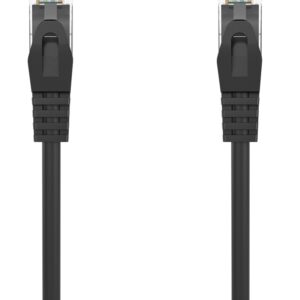 Cabo de Rede RJ45 Cat6a U/UTP (UTP) Preto (50 cm) - AISENS