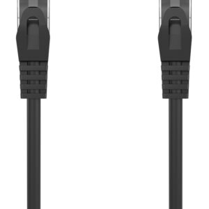 Cabo de Rede RJ45 Cat6a U/UTP Preto (1 metro) - AISENS