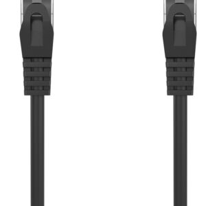 Cabo de Rede RJ45 Cat6a U/UTP (UTP) Preto (2 metros) - AISENS